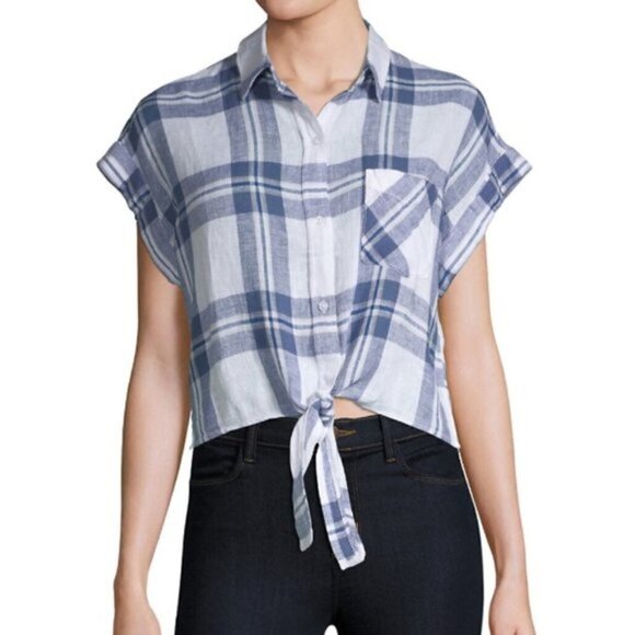 RAILS Amelie Front-tie Plaid Shirt - Picture 4 of 14